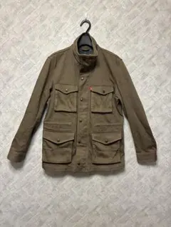 美品 ★EDWIN★ ブラウン ミリタリージャケット 裏起毛　Ｌ