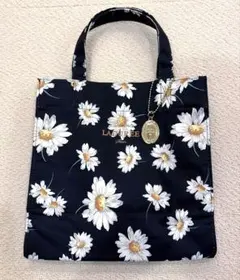 LADUREEA バッグ　花柄　ネイビー