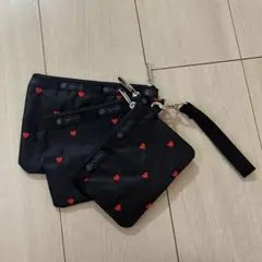 レスポートサック ハート柄ポーチ 3点セット