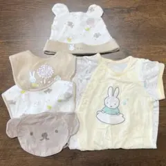 ミッフィー ツーウェイオール スタイ 帽子 ベビー 50 60 70 cm