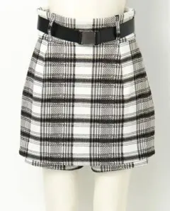snidel 白黒チェック キュロットスカート