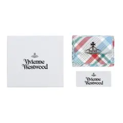 ヴィヴィアンウエストウッド ミニ財布 チェック柄 三つ折り 52010013U