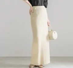 スリット入り ニットロングスカート