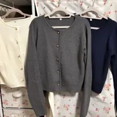 cocaコカ 金ボタンニットカーディガン3色セット