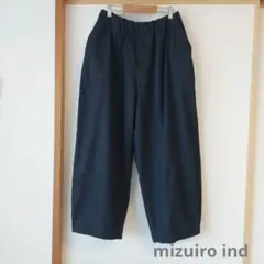 ミズイロインド　カーゴパンツ　ネイビー　綿100%