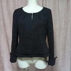 UNTITLED アンタイトル 日本製 ノーカラージャケット タック 毛100%