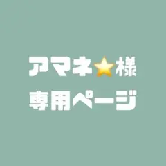 アマネ⭐️様専用ページ