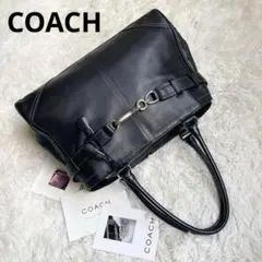 美品 COACH オールドコーチ ミニボストン グラブタンレザー 黒