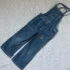 デニムオーバーオール 110cm ブルー 姉妹コーデ