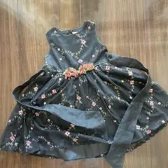 発表会　セレモニー　結婚式　刺繍　ドレス　100-110㎝　黒