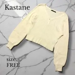【Kastane 】アイボリー Vネック セーター FREEサイズ