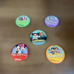 カルフォルニアディズニー記念バッジ 6個セット