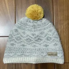 mont-bell ベビー用ニット帽 ポンポン付き