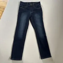 ダークブルー スリムフィット 長ズボン