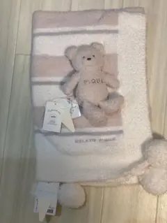 ジェラートピケ　ブランケット くまラトル