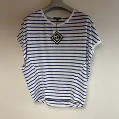 & by P&D ボーダードルマンTシャツ