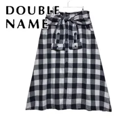 DOUBENAME ダブルネーム シャツ巻き風 フレア ロング スカートのサムネイル