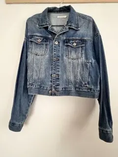 ライトブルー クロップドデニムジャケット