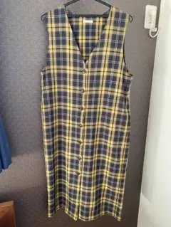 チェック柄ノースリーブワンピース