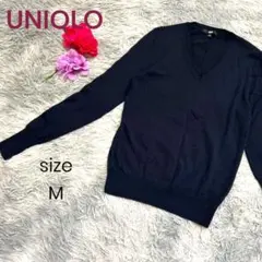 【UNIQLO】ユニクロ　Vネックウールセーター M 薄手