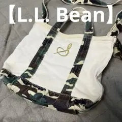 【L.L. Bean】トートバッグ　ミニ　キャンバス地　カモフラージュ