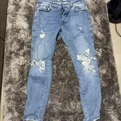 ZARA ダメージスキニーデニム ボタンフライ ヤリラフィー swagのサムネイル