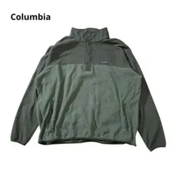 コロンビア スナップT フリース ワンポイントロゴ オーバーサイズ