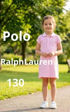 ​【大人気】ラルフローレン＊定番鹿の子ポロワンピース ピンク×ミント緑 130
