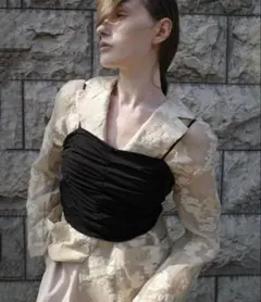 CLANE 田中みな実 JACQUARD SHIRRING TOPS クラネ - メルカリ