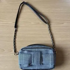 VISグレンチェックリボンミニショルダーバッグ