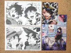 魔男のイチ メタリックポストカード アートクリアカード ゴクラク