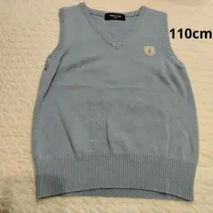 110cm コムサイズムキッズ　ニット　ベスト　ブルー系