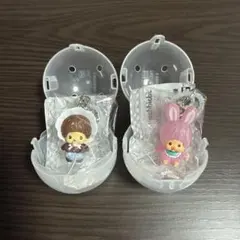 モンチッチ　めじるしアクセサリー　ベビチッチ＆チムたん(ピンク) ペア