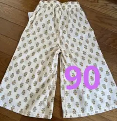 バースデイ　ベビー服　花柄 ワイドパンツ 90cm