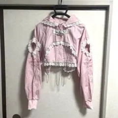 新品）　ACDCRAG KISS KILL クロップドジャケット　ピンク　うさ耳