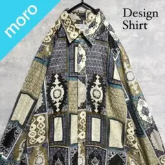 No.1457 VINTAGE ヴィンテージ 古着 コットンシャツ 総柄 長袖