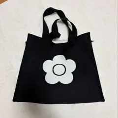 マリークワント BIGデイジーニットジャカード トート