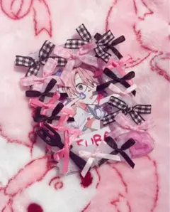 ホイップデコケース 量産型 地雷系 平成女児 ピンク 黒