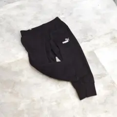 【PUMA】 プーマ レディース 七分丈 スウェットパンツ S 黒 クロップド丈