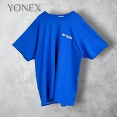 【YONEX ヨネックス】　スポーツ　半袖Tシャツ　ロゴプリント　ブルー　Mのサムネイル