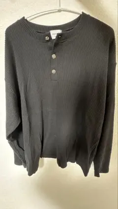 LUIJOIE ワッフルTシャツ ブラック