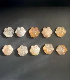 桜瑪瑙　肉球パーツ　10個セット