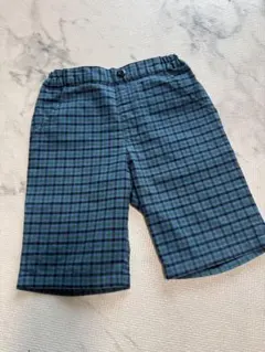 familiar半ズボン 100cm 青系チェック