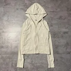 UNIQLO フルジップパーカー Sサイズ ベージュ　短丈