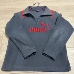 PUMA フリースジャケット 140サイズ グレー/レッド