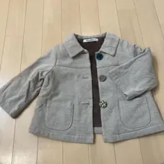familiar グレー ボタン付きジャケット 100