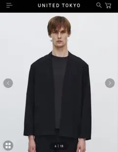 カーディガン ノーカラージャケット