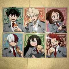 ヒーローアカデミアステッカー6種類コンプリート1セット計6枚