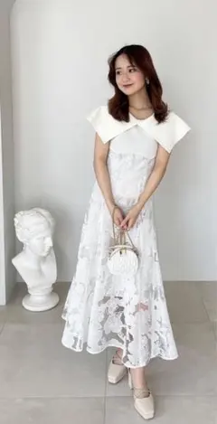 値下げ！dazzlin オパールフラワーコルセットワンピース