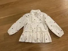 petit main ハート柄フリルジャケット 110cm